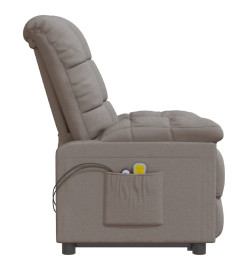 Fauteuil électrique de massage Taupe Tissu