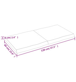 Dessus de table bois chêne massif non traité bordure assortie