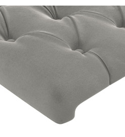 Têtes de lit 4 pcs Gris clair 90x7x78/88 cm Velours