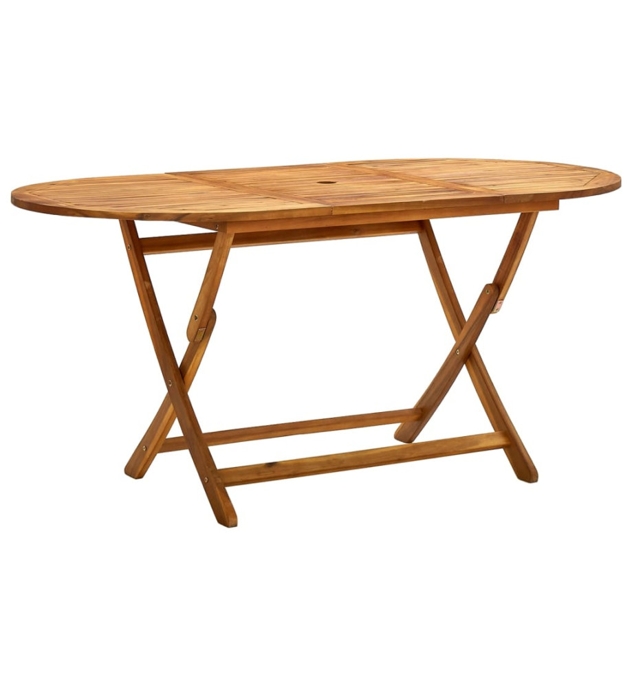 Table de jardin pliable 160x85x75 cm Bois d'acacia massif