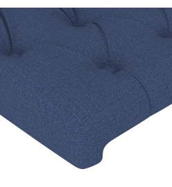 Cadre de lit avec tête de lit Bleu 180 x 200 cm Tissu