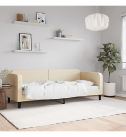 Lit de repos crème 80x200 cm tissu