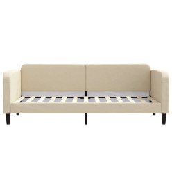 Lit de repos crème 80x200 cm tissu