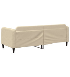 Lit de repos crème 80x200 cm tissu