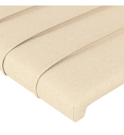 Tête de lit à LED Crème 80x5x78/88 cm Tissu