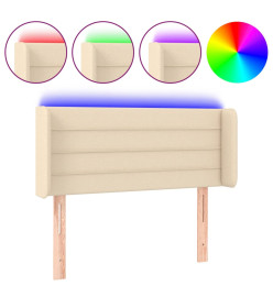 Tête de lit à LED Crème 83x16x78/88 cm Tissu