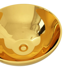 Lavabo 32,5 x 14 cm Céramique Doré