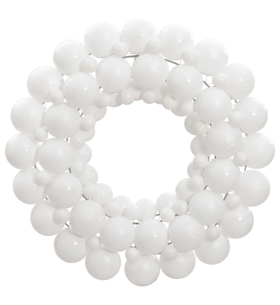 Couronne de Noël blanc 45 cm polystyrène