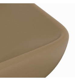 Lavabo de luxe rectangulaire Crème mat 71x38 cm Céramique