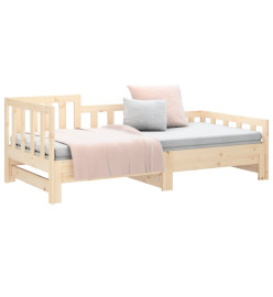 Lit coulissant 2x(80x200) cm Bois de pin massif