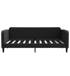 Lit de jour avec lit gigogne noir 90x190 cm tissu