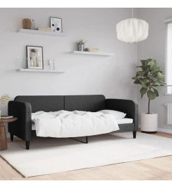 Lit de repos noir 90x190 cm tissu