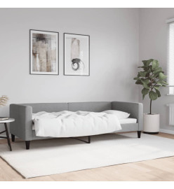 Lit de repos gris clair 80x200 cm tissu