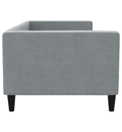 Lit de repos gris clair 80x200 cm tissu
