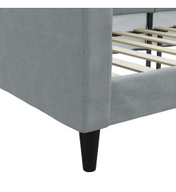 Lit de repos gris clair 80x200 cm tissu