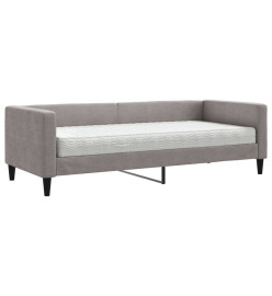 Lit de jour avec matelas taupe 80x200 cm tissu