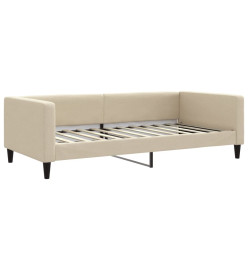 Lit de repos crème 100x200 cm tissu