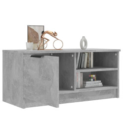 Meuble TV Gris béton 80x35x36,5 cm Bois d'ingénierie