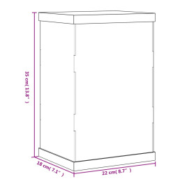 Boîte d'affichage transparente 22x18x35 cm acrylique