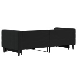 Lit de jour avec lit gigogne noir 80x200 cm velours