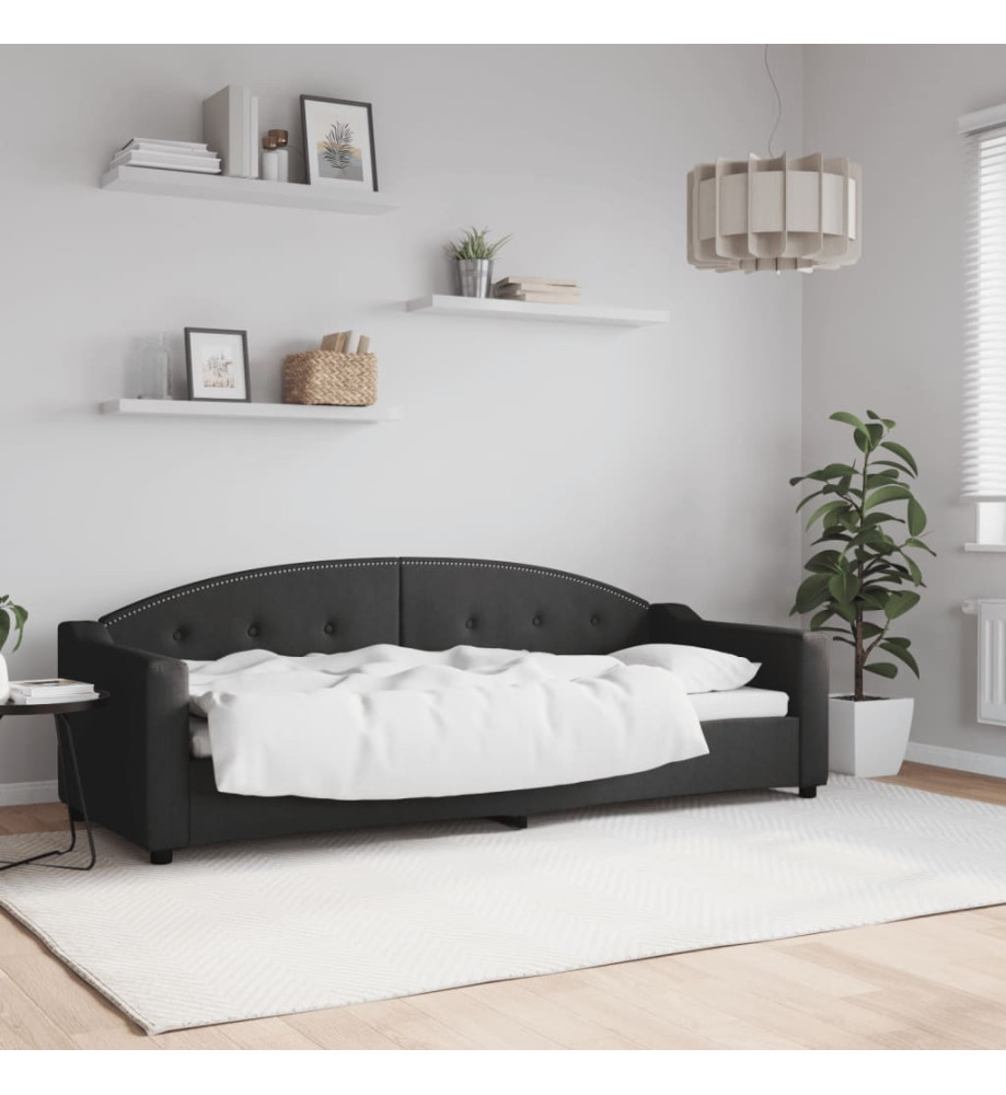 Lit de repos noir 80x200 cm tissu Lit de repos noir 80x200 cm tissu