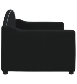 Lit de repos noir 80x200 cm tissu