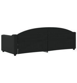 Lit de repos noir 80x200 cm tissu