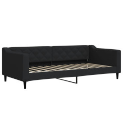 Lit de repos noir 90x200 cm tissu