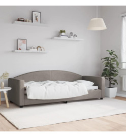 Lit de repos taupe 80x200 cm tissu
