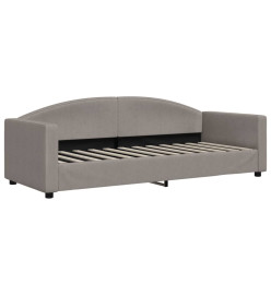 Lit de repos taupe 80x200 cm tissu