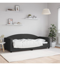 Lit de repos noir 90x190 cm tissu