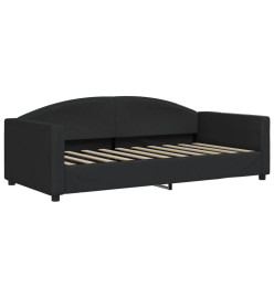 Lit de repos noir 90x190 cm tissu