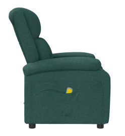 Fauteuil de massage Vert foncé Tissu