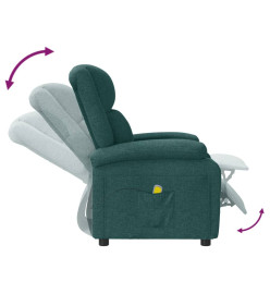 Fauteuil de massage Vert foncé Tissu