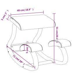 Chaise assis-genoux noir 48x71x51 cm contreplaqué de bouleau