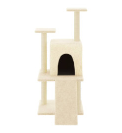 Arbre à chat avec griffoirs en sisal crème 110 cm