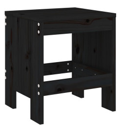 Tabourets de jardin 2 pcs noir 40x36x45 cm bois massif de pin