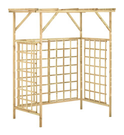 Pergola de jardin pour poubelles doubles Bois de pin imprégné