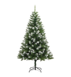 Sapin de Noël artificiel à charnières avec neige floquée 210 cm