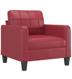 Fauteuil Rouge bordeaux 60 cm Similicuir