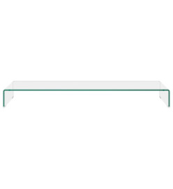 Meuble TV/ de moniteur 120 x 30 x 13 cm Verre Transparent