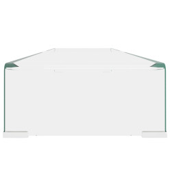 Meuble TV/ de moniteur 120 x 30 x 13 cm Verre Transparent