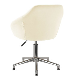 Chaise pivotante de bureau Crème Tissu