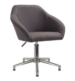 Chaise pivotante de bureau Taupe Tissu