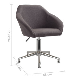 Chaise pivotante de bureau Taupe Tissu