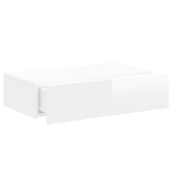 Meuble TV avec éclairage LED blanc brillant 60x35x15,5 cm