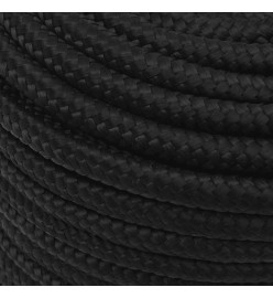 Corde de bateau Noir complet 12 mm 100 m Polypropylène