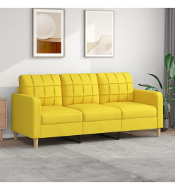 Canapé à 3 places Jaune clair 180 cm Tissu