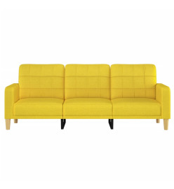 Canapé à 3 places Jaune clair 180 cm Tissu