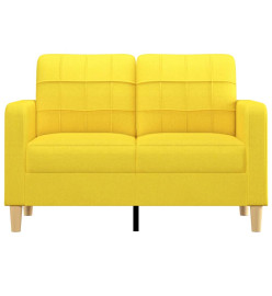 Canapé à 2 places Jaune clair 120 cm Tissu